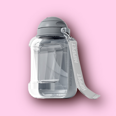 2 In 1 Pets Drinking Water Bottle