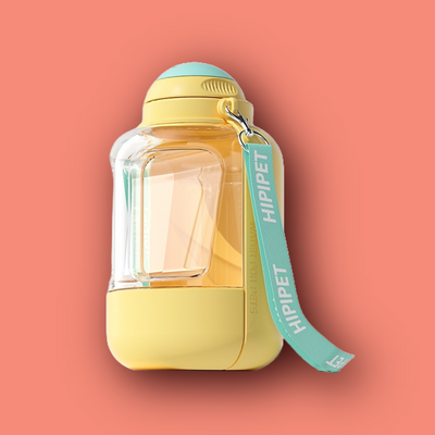 2 In 1 Pets Drinking Water Bottle