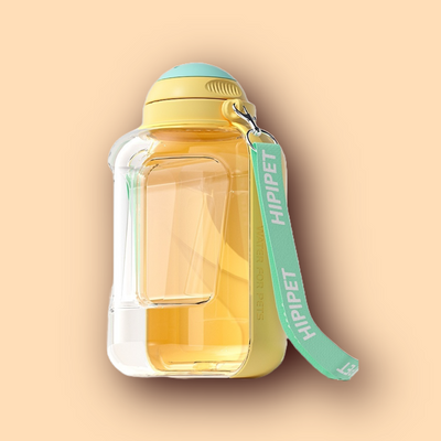2 In 1 Pets Drinking Water Bottle