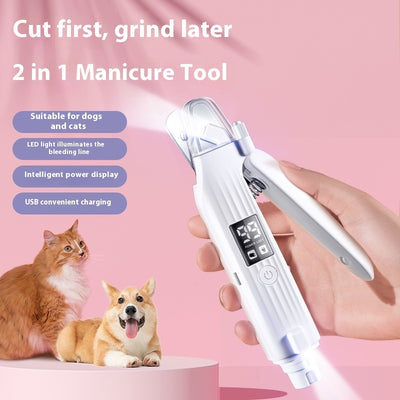 2 in 1 Pet Nail Trimmer and Grinder